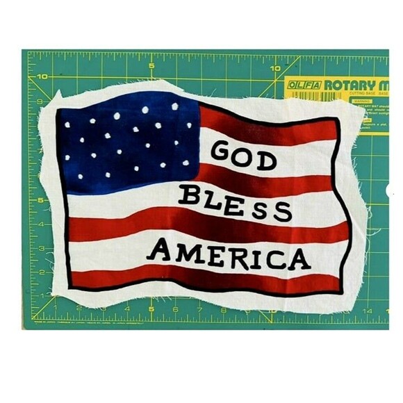 Set of 2 Patriotic Quilt Appliques Uncle Sam Snowman & Flag by Daisy Kingdom - Picture 3 of 3